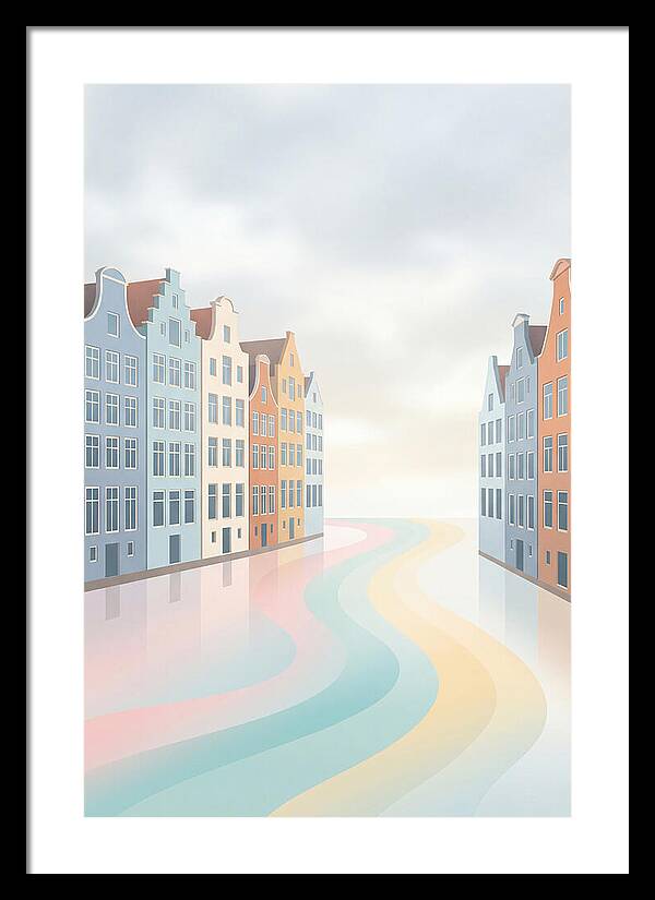 Canal Houses With Distinctive Gables