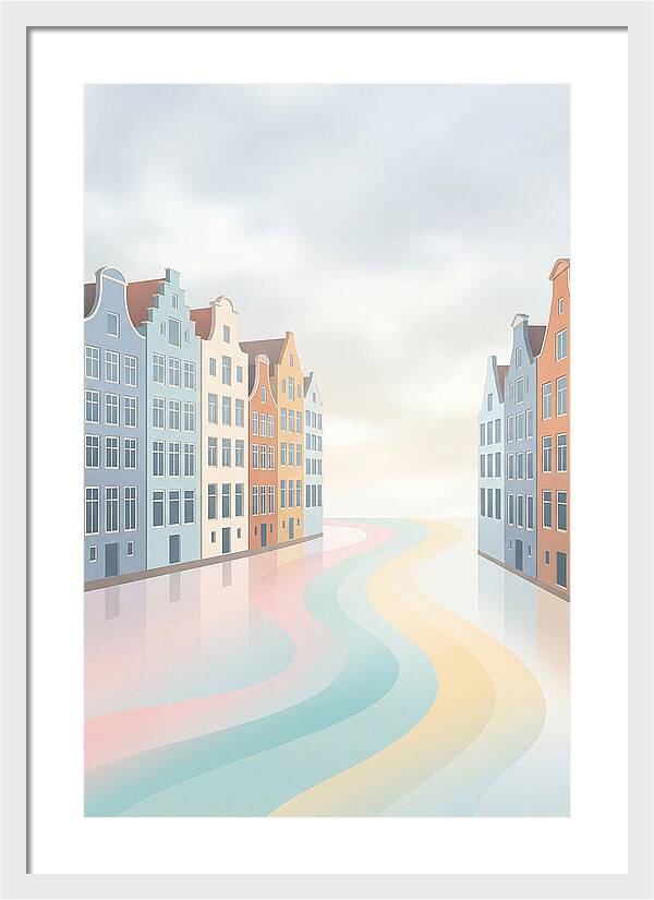 Canal Houses With Distinctive Gables
