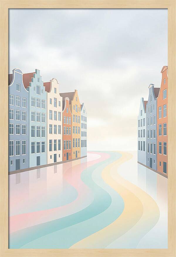 Canal Houses With Distinctive Gables