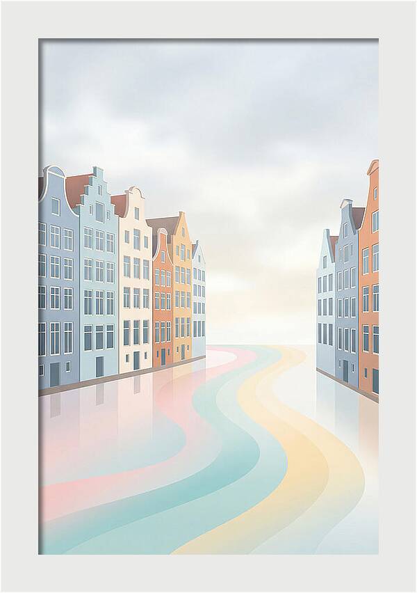 Canal Houses With Distinctive Gables