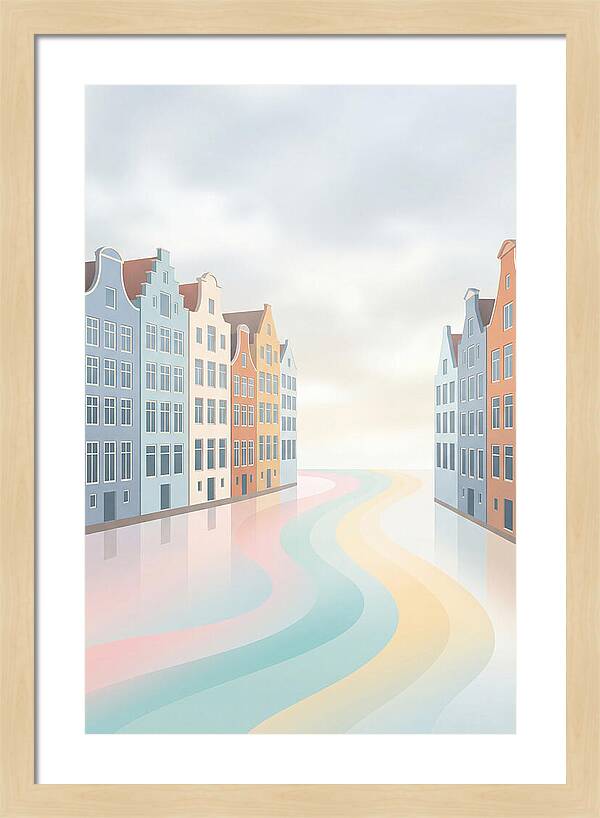 Canal Houses With Distinctive Gables