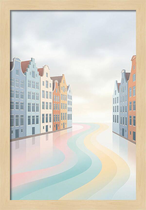 Canal Houses With Distinctive Gables