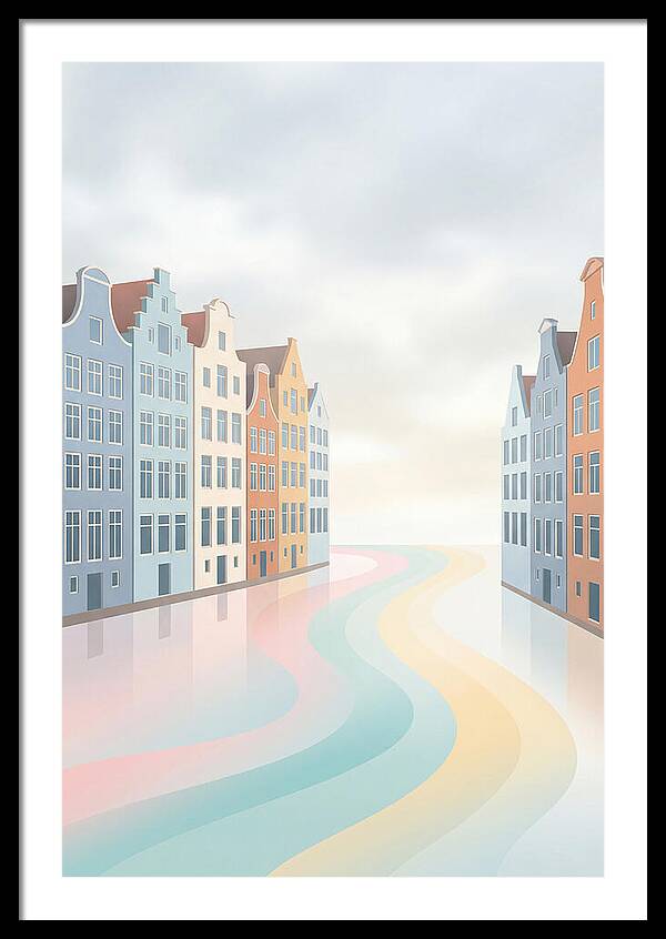 Canal Houses With Distinctive Gables