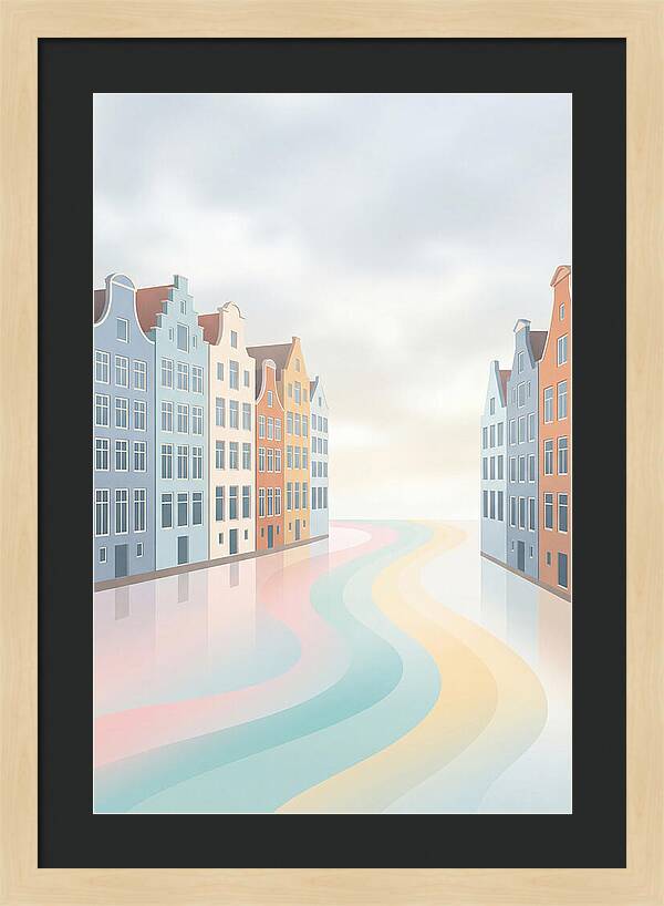 Canal Houses With Distinctive Gables