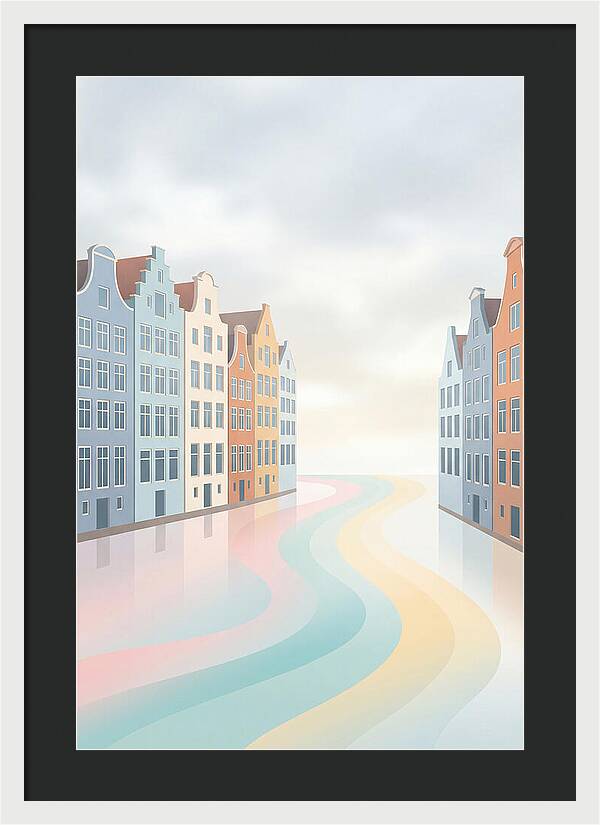 Canal Houses With Distinctive Gables