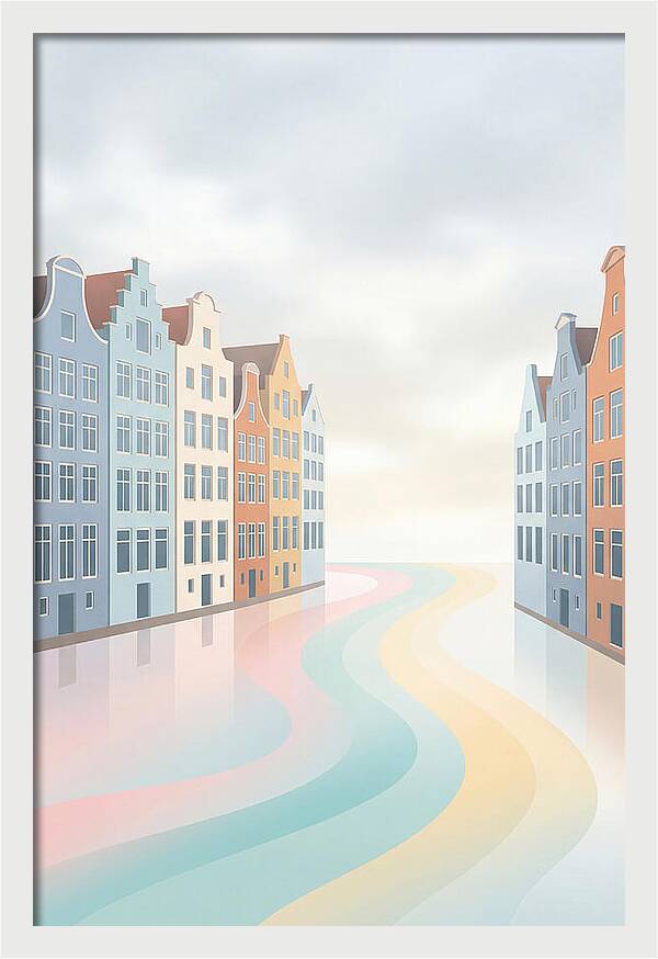 Canal Houses With Distinctive Gables