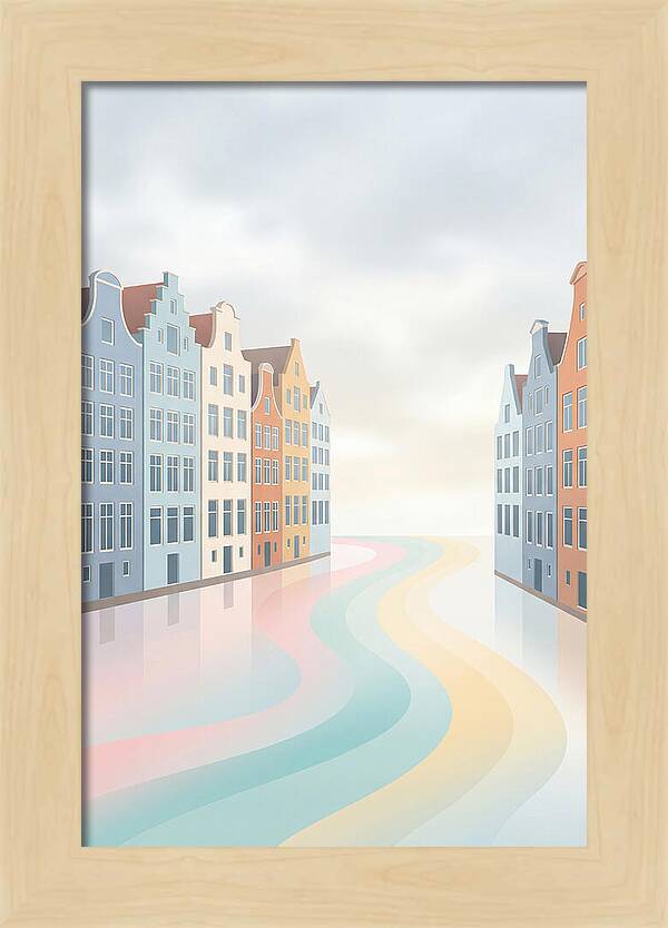 Canal Houses With Distinctive Gables