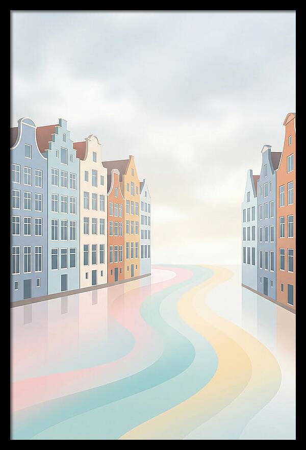 Canal Houses With Distinctive Gables