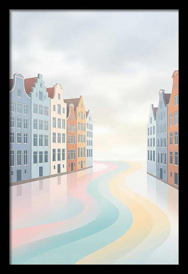 Canal Houses With Distinctive Gables