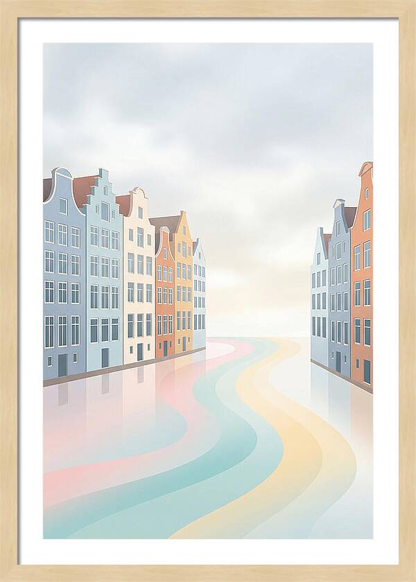 Canal Houses With Distinctive Gables