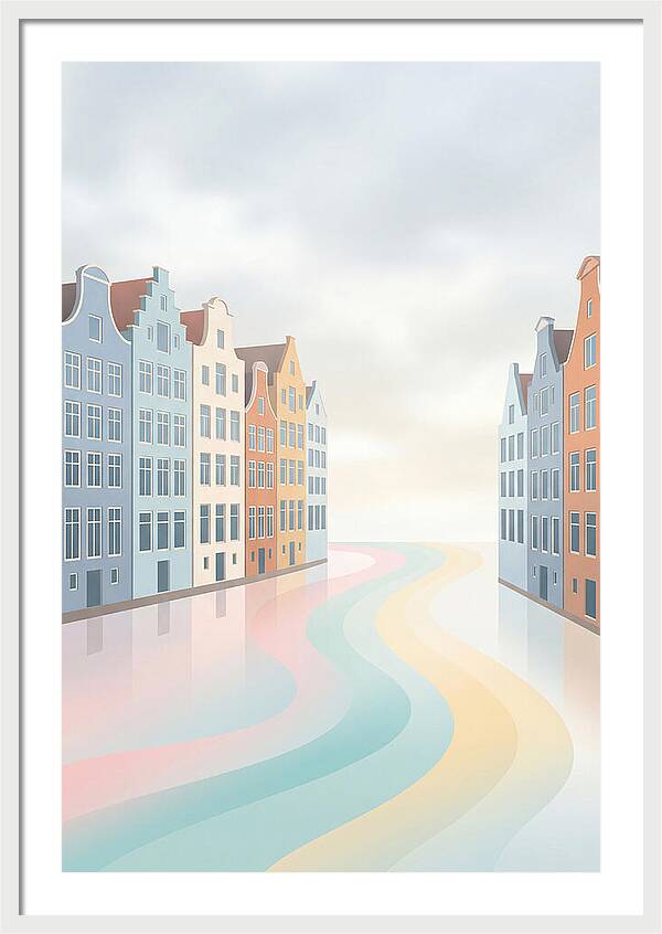 Canal Houses With Distinctive Gables