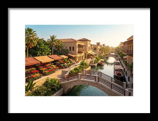 Canal Laced Cityscape At Dusk