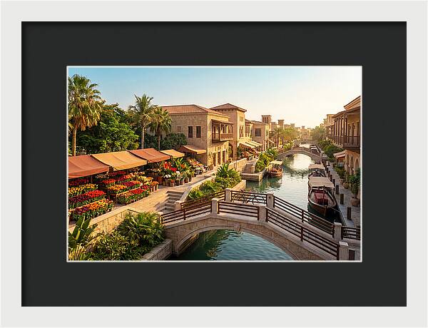 Canal Laced Cityscape At Dusk