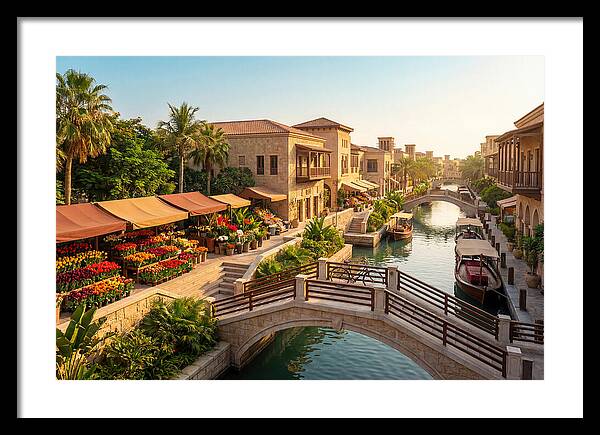 Canal Laced Cityscape At Dusk