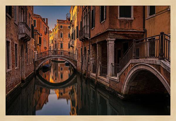 Canal Reflections At Dusk