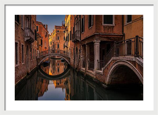 Canal Reflections At Dusk