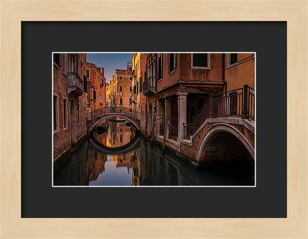 Canal Reflections At Dusk