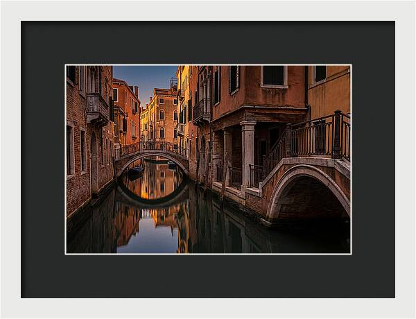 Canal Reflections At Dusk