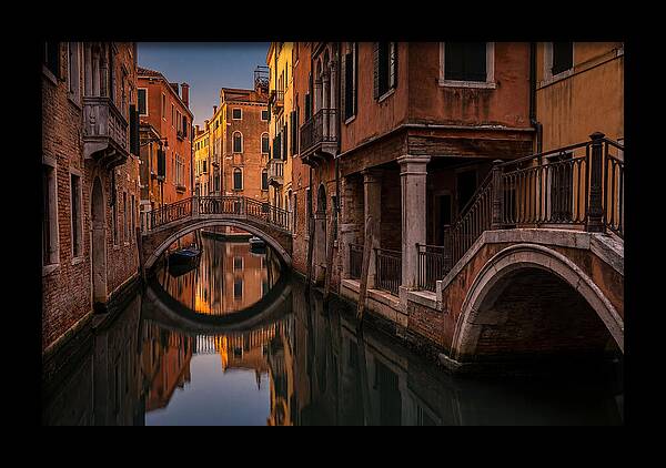 Canal Reflections At Dusk