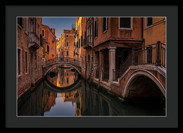 Canal Reflections At Dusk