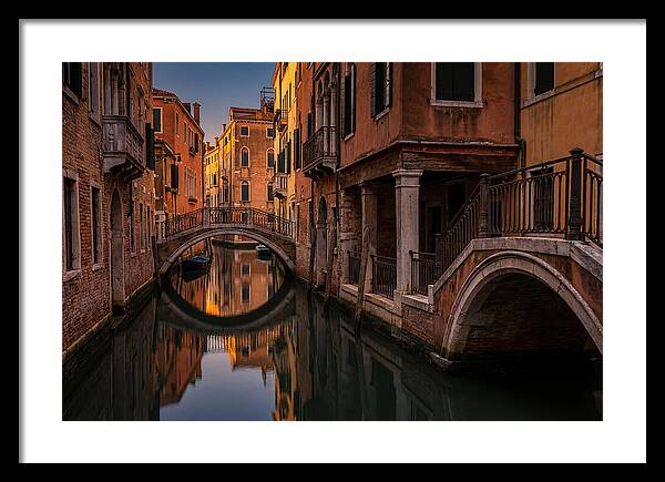 Canal Reflections At Dusk