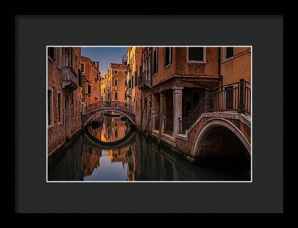 Canal Reflections At Dusk