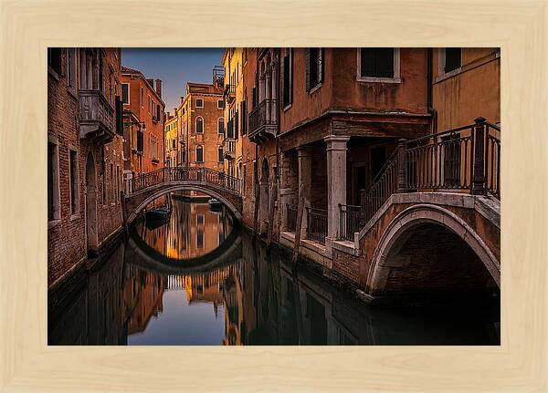 Canal Reflections At Dusk