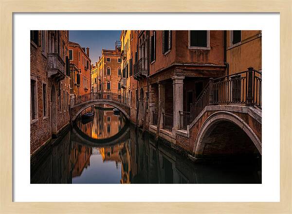 Canal Reflections At Dusk