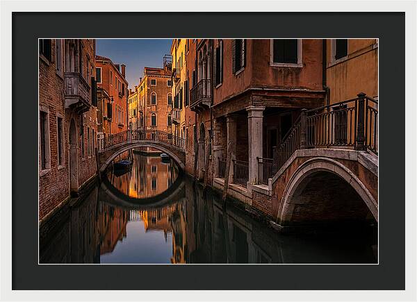 Canal Reflections At Dusk