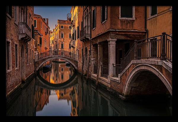 Canal Reflections At Dusk