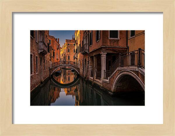 Canal Reflections At Dusk