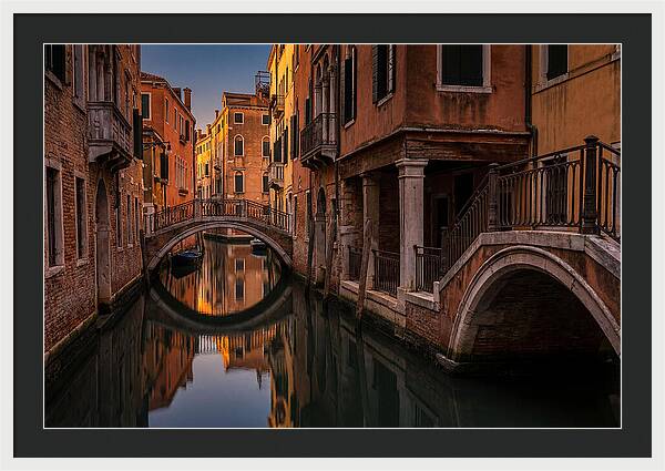 Canal Reflections At Dusk