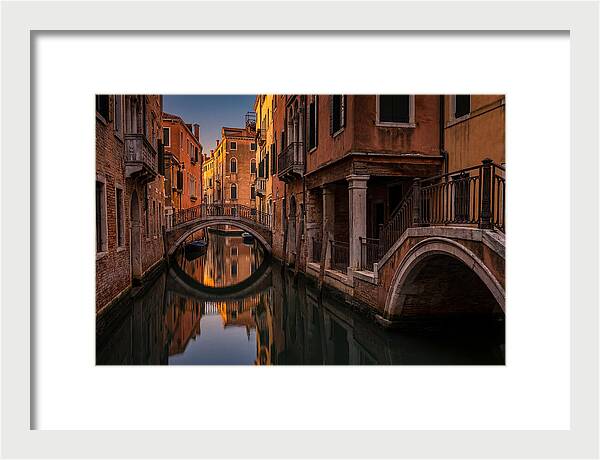 Canal Reflections At Dusk