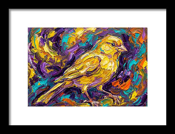 Canary In Vibrant Swirls