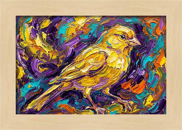 Canary In Vibrant Swirls