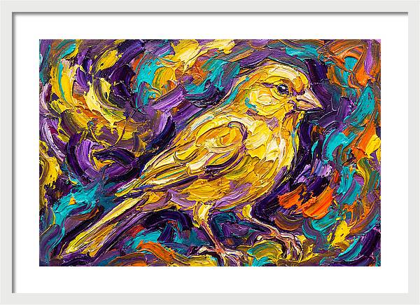 Canary In Vibrant Swirls