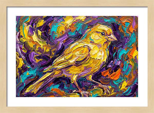 Canary In Vibrant Swirls