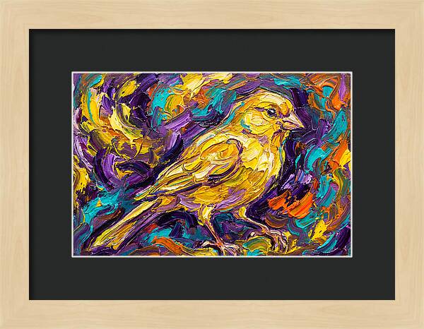 Canary In Vibrant Swirls