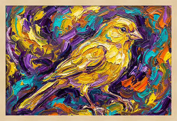 Canary In Vibrant Swirls