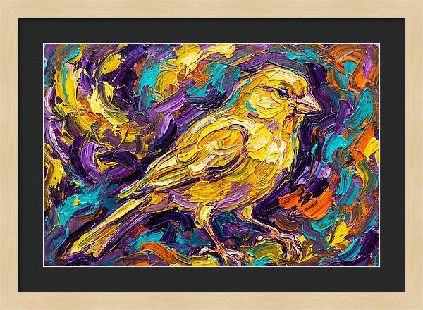 Canary In Vibrant Swirls