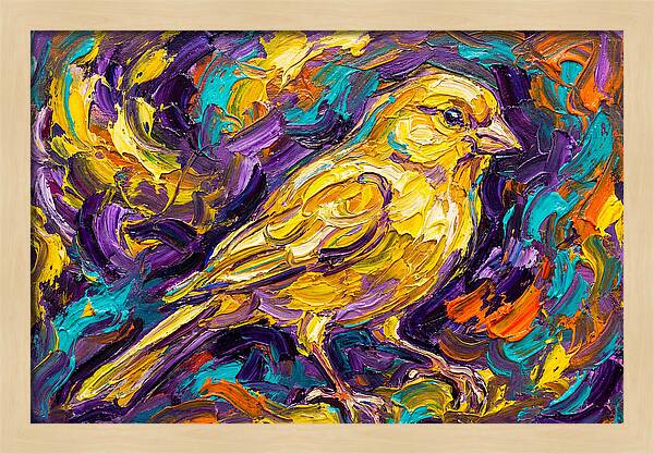 Canary In Vibrant Swirls