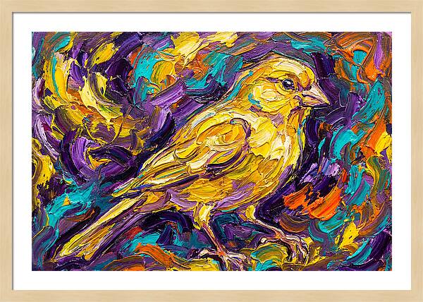 Canary In Vibrant Swirls