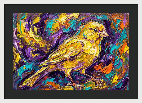 Canary In Vibrant Swirls