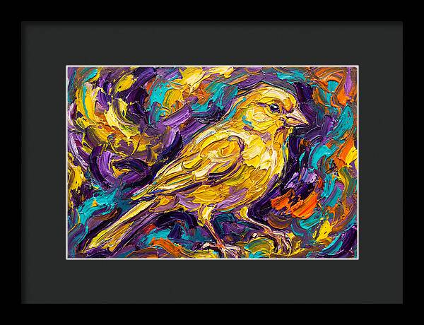 Canary In Vibrant Swirls