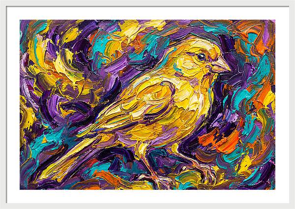 Canary In Vibrant Swirls