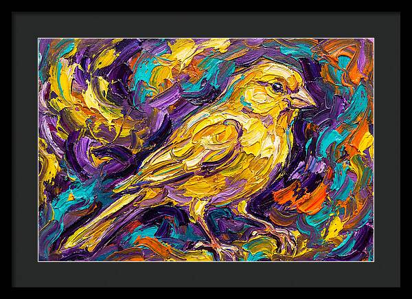 Canary In Vibrant Swirls