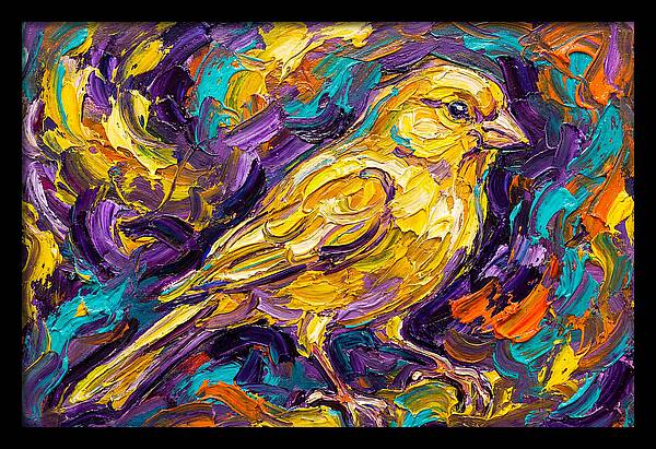 Canary In Vibrant Swirls
