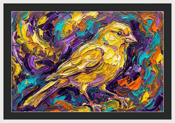 Canary In Vibrant Swirls