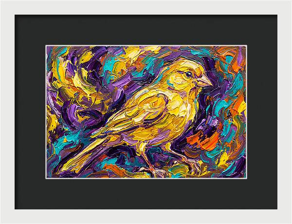 Canary In Vibrant Swirls
