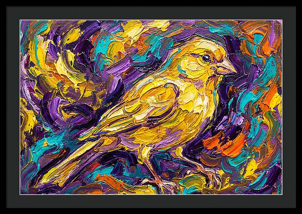 Canary In Vibrant Swirls